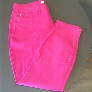 Judy Blue Hot Pink Skinny Jeans